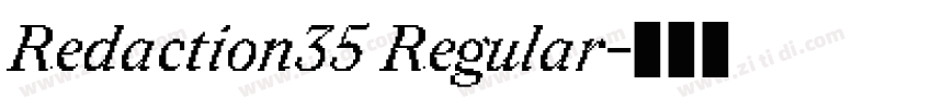 Redaction35 Regular字体转换
